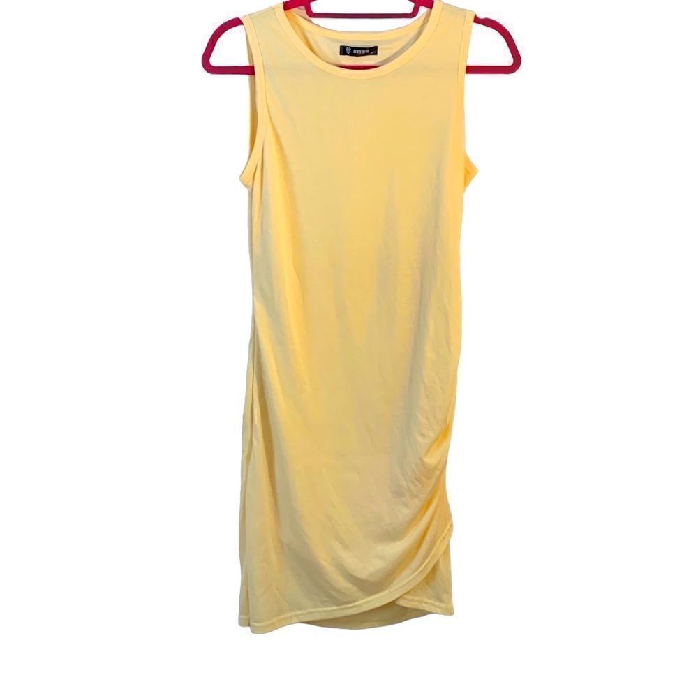 BTFBM EUC light yellow jersey tank dress Size small